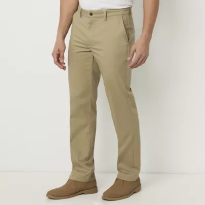 St. John's Bay Universal Wrinkle Free Easy Care Mens Classic Fit Flat Front Pant