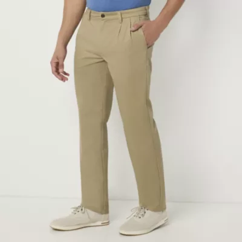 St. John's Bay Universal Wrinkle Free Easy Care Mens Classic Fit Pleated Pant