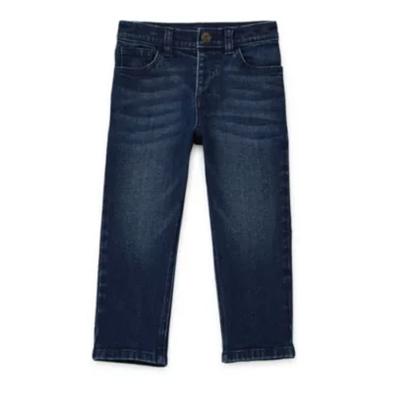 Okie Dokie Toddler Boys Adaptive Adjustable Waist Straight Leg Regular Fit Jean