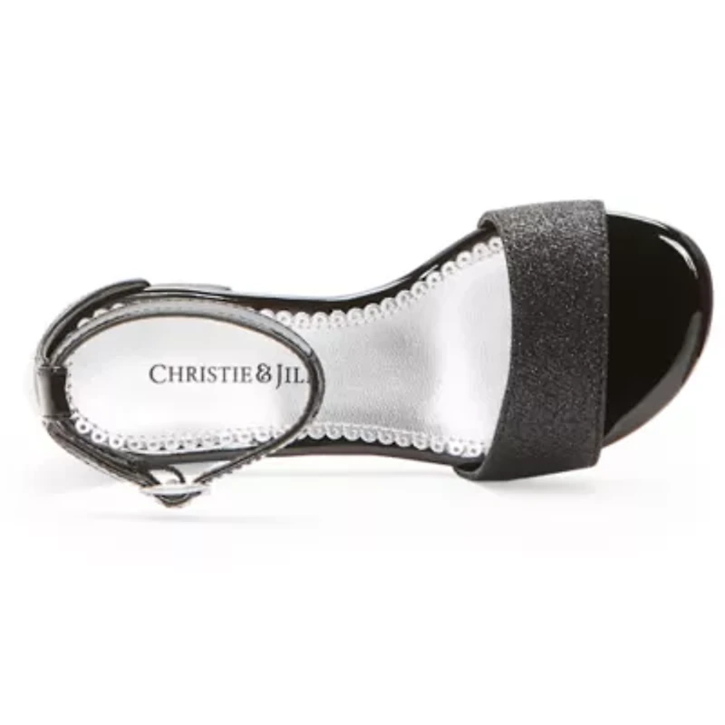 Christie & Jill Mallory Little Big Kid Girls Open Toe Block Heel Pumps