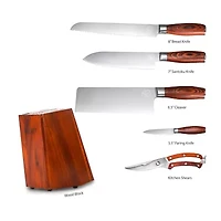 Commercial Chef 6-pc. Knife Block Set