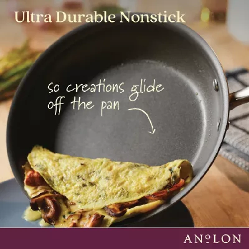 Anolon Advanced Home Hard Anodized 12.5" Divided Grill and Griddle Pan