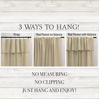 Mercantile Drop Cloth Ring Top Tailored Valance