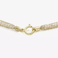 Made in Italy Womens 10K Gold 7.5 Inch Solid Link Chain Bracelet