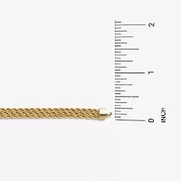 Made in Italy Womens 14K Gold 7.5 Inch Hollow Rope Chain Bracelet