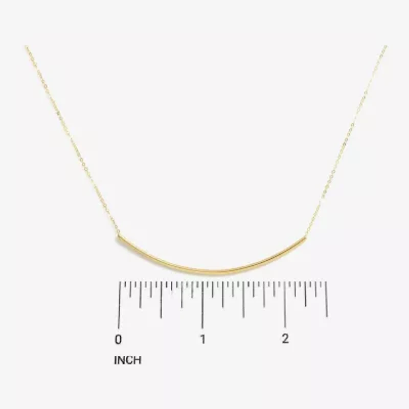 Made in Italy Womens 10K Gold 18 Inch Rolo Chain Necklace