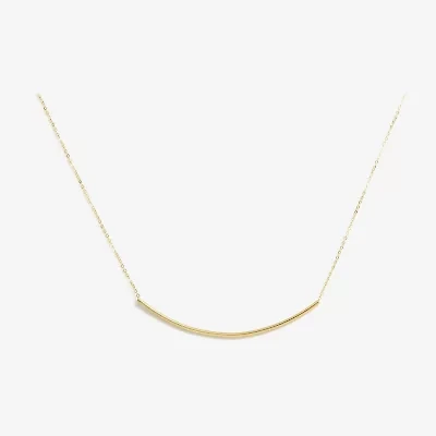 Made in Italy Womens 10K Gold 18 Inch Rolo Chain Necklace