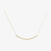 Made in Italy Womens 10K Gold 18 Inch Rolo Chain Necklace
