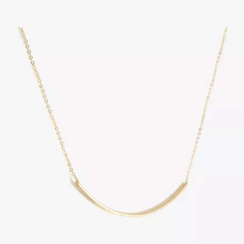 Made in Italy Womens 10K Gold 18 Inch Rolo Chain Necklace