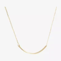 Made in Italy Womens 10K Gold 18 Inch Rolo Chain Necklace