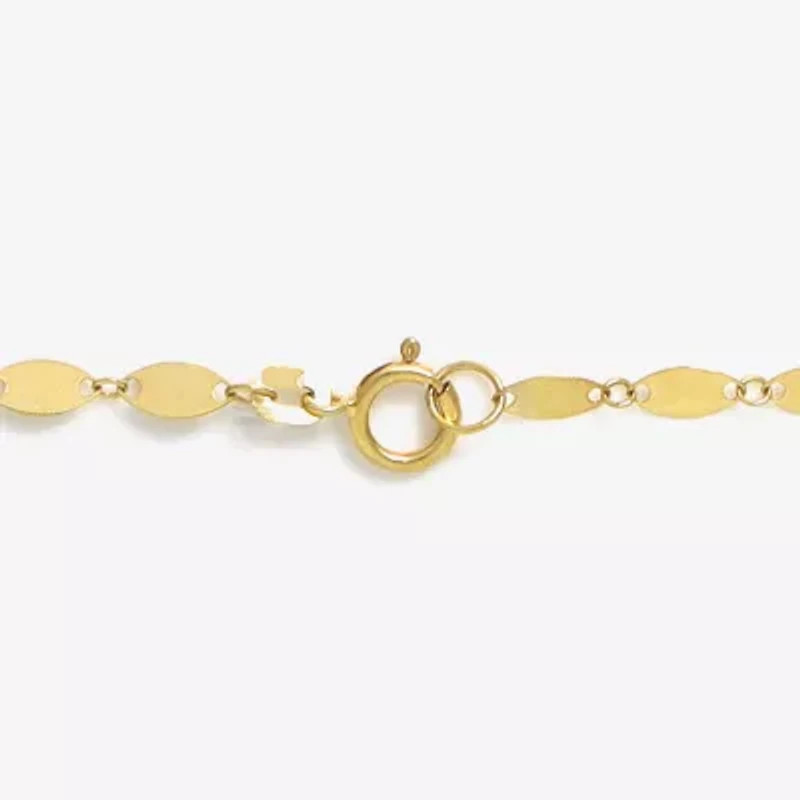 Made in Italy Womens 14K Gold 18 Inch Link Chain Necklace