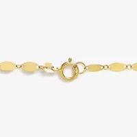 Made in Italy Womens 14K Gold 18 Inch Link Chain Necklace
