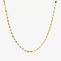 Made in Italy Womens 14K Gold 18 Inch Link Chain Necklace