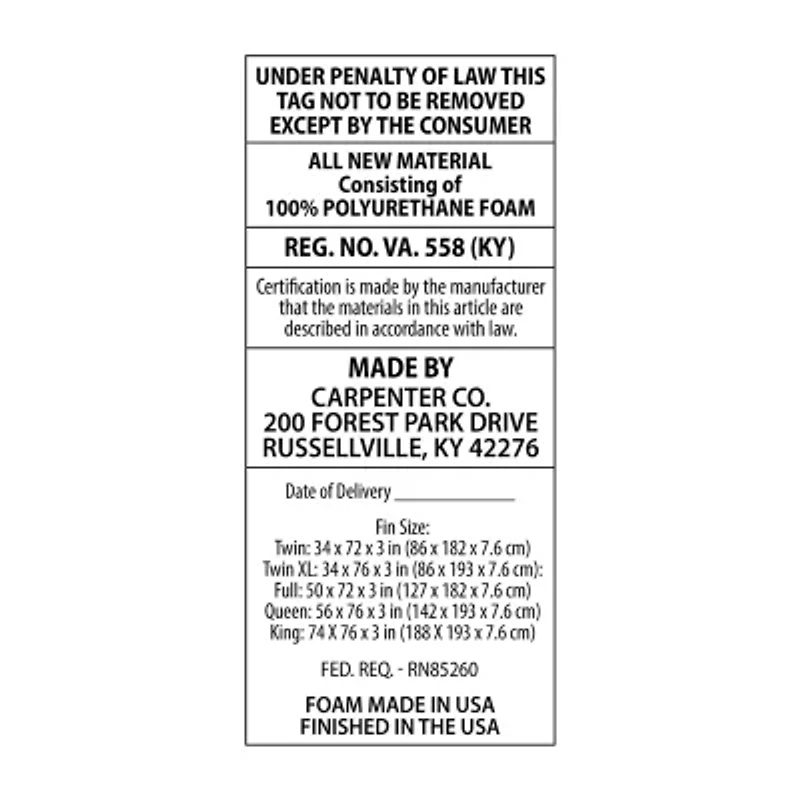 Isotonic® 3” 5-Zone Mattress Topper Featuring Isotonic®+ Memory Foam