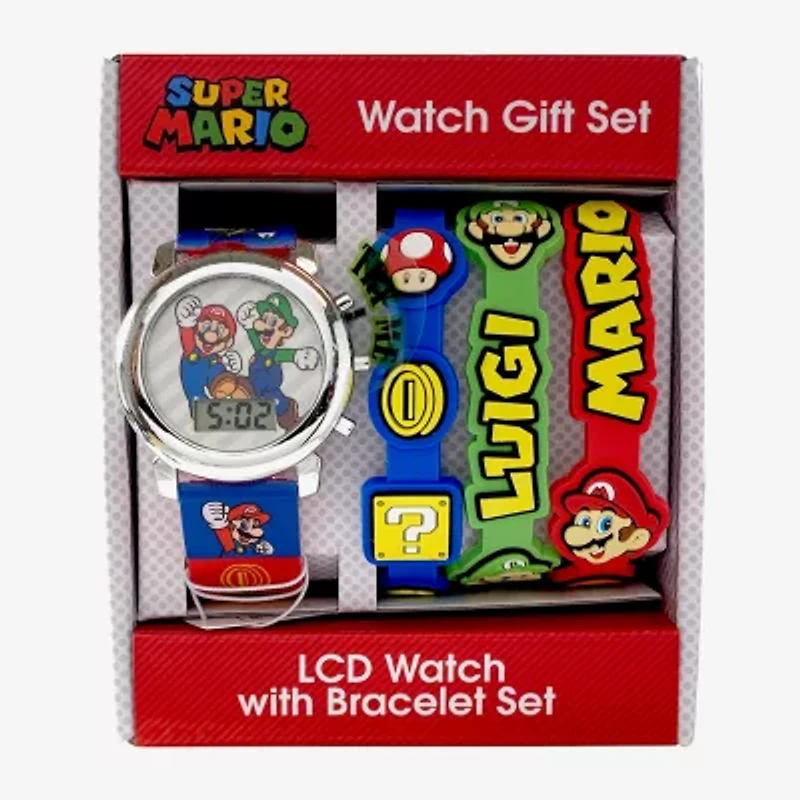 Nintendo Super Mario Boys Multicolor Strap Watch Gsm40111jc