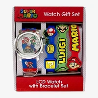 Nintendo Super Mario Boys Multicolor Strap Watch Gsm40111jc