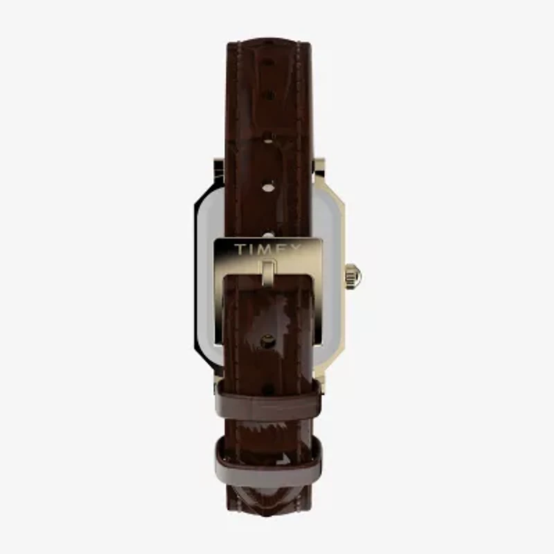 Timex Womens Brown Leather Strap Watch Tw2y00900ji