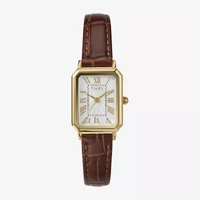 Timex Womens Brown Leather Strap Watch Tw2y00900ji