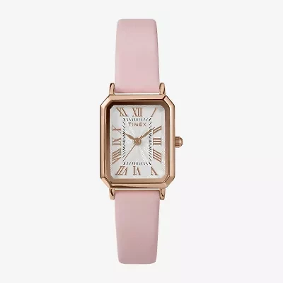 Timex Womens Pink Leather Strap Watch Tw2y01100ji