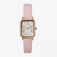 Timex Womens Pink Leather Strap Watch Tw2y01100ji
