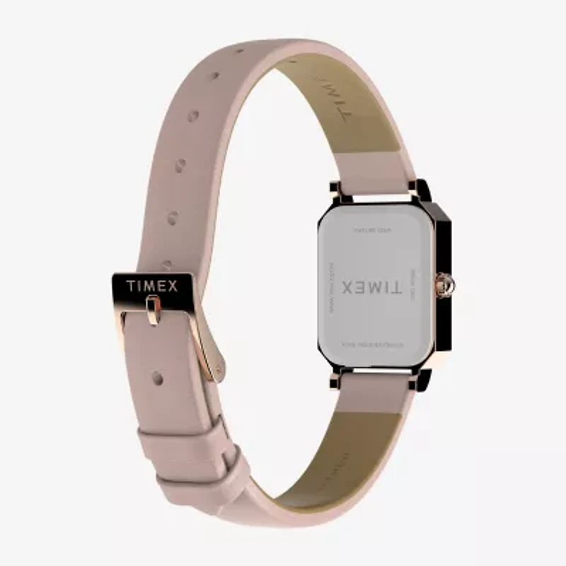 Timex Womens Pink Leather Strap Watch Tw2y01100ji