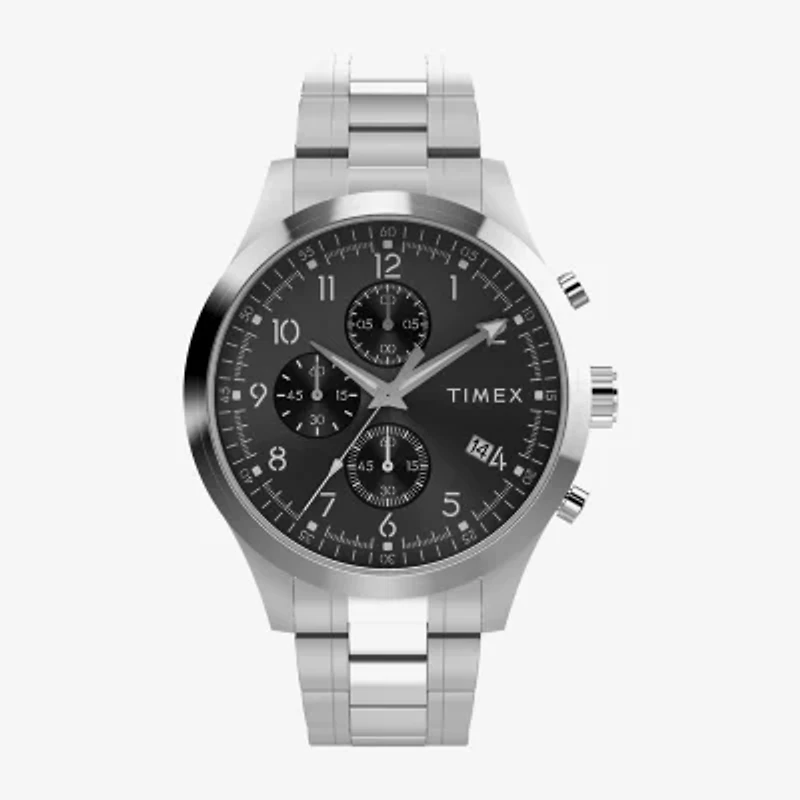 Timex Mens Silver Tone Stainless Steel Bracelet Watch Tw2y01400ji