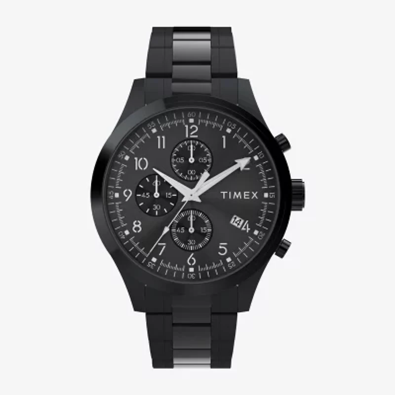 Timex Mens Black Stainless Steel Bracelet Watch Tw2y01600ji