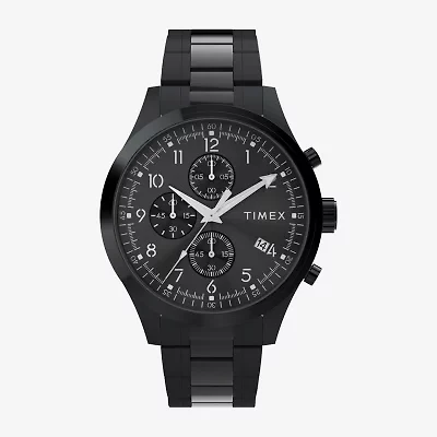 Timex Mens Black Stainless Steel Bracelet Watch Tw2y01600ji