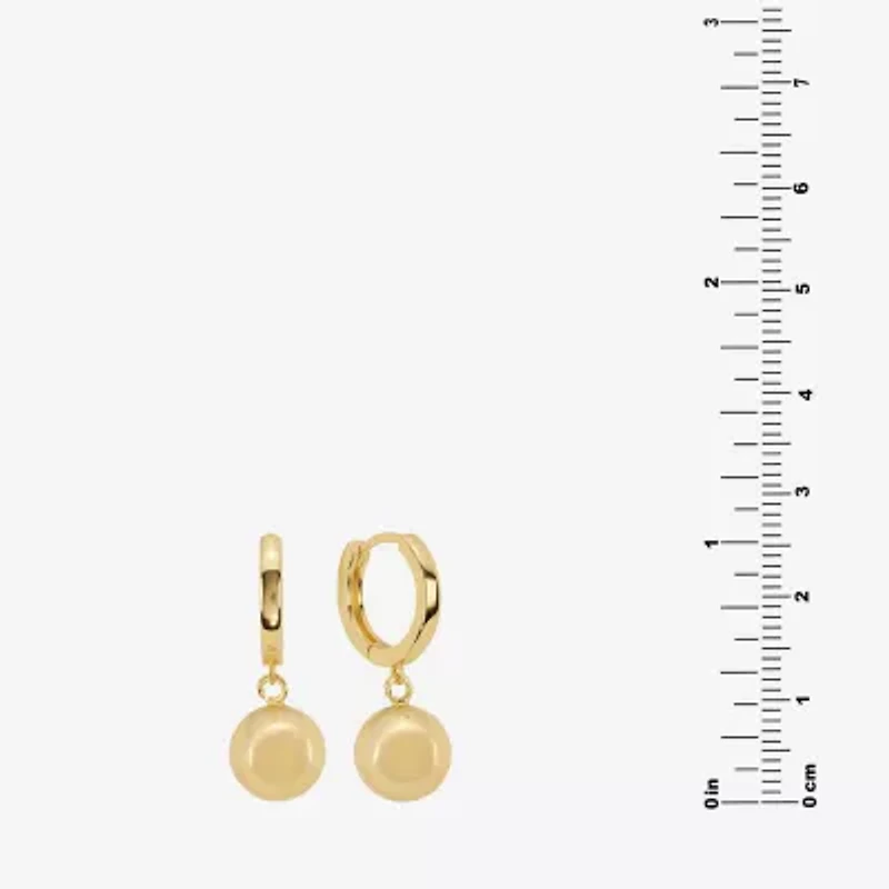 Silver Reflections Womens 14K Gold Over Brass Ball Drop Earrings