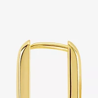 Silver Reflections Womens 14K Gold Over Brass Rectangular Drop Earrings