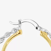 Silver Reflections Womens 41.9mm Hoop Earrings