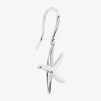 Silver Reflections Starfish Womens Pure Silver Over Brass Drop Earrings