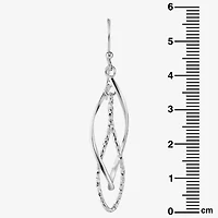 Silver Reflections Womens Pure Silver Over Brass Drop Earrings