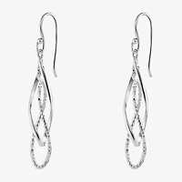 Silver Reflections Womens Pure Silver Over Brass Drop Earrings