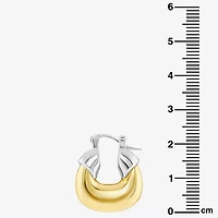 Silver Reflections Womens 18K Gold Over Brass 25mm Hoop Earrings