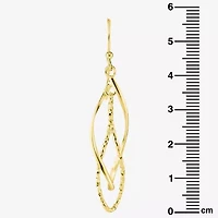 Silver Reflections Womens 18K Gold Over Brass Drop Earrings