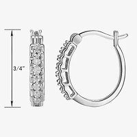 Sparkle Allure Diamond Accent Round Hoop Earrings