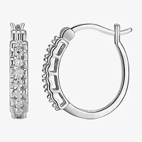 Sparkle Allure Diamond Accent Round Hoop Earrings