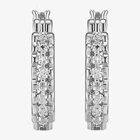 Sparkle Allure Diamond Accent Round Hoop Earrings
