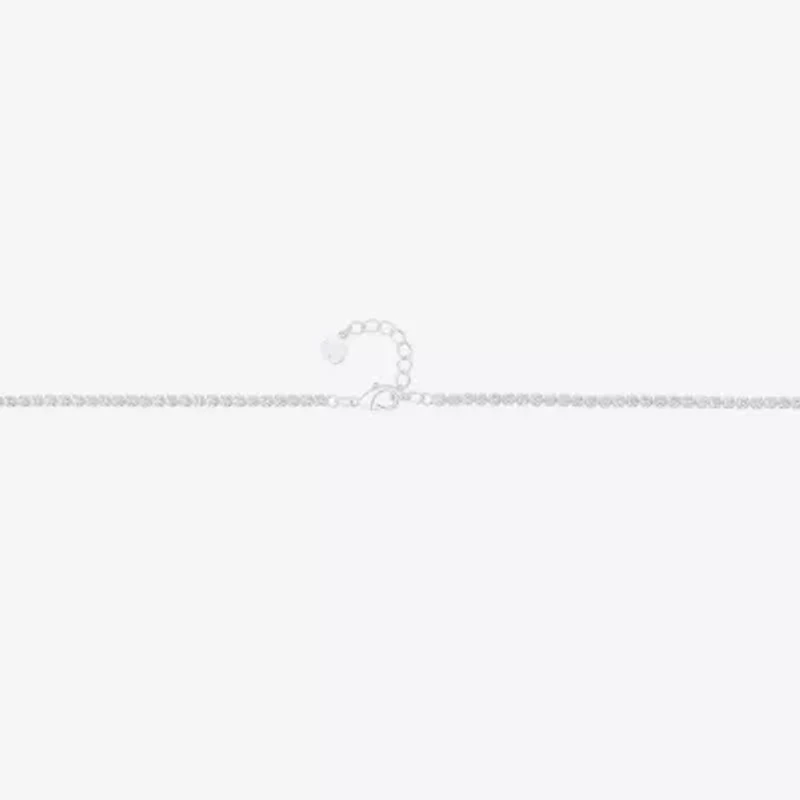 Silver Reflections Womens 10 Inch Butterfly Ankle Bracelet