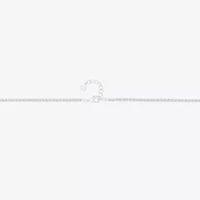 Silver Reflections Womens 10 Inch Butterfly Ankle Bracelet
