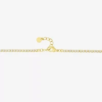 Silver Reflections Womens 14K Gold Over Brass 10 Inch Cross Ankle Bracelet