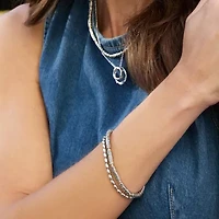 Silpada Womens Sterling Silver Beaded Bracelet