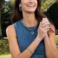 Silpada Womens Black Hematite Sterling Silver Beaded Bracelet