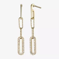 Paris 1901 By Charles Garnier Womens Cubic Zirconia 18K Gold Over Silver Drop Earrings