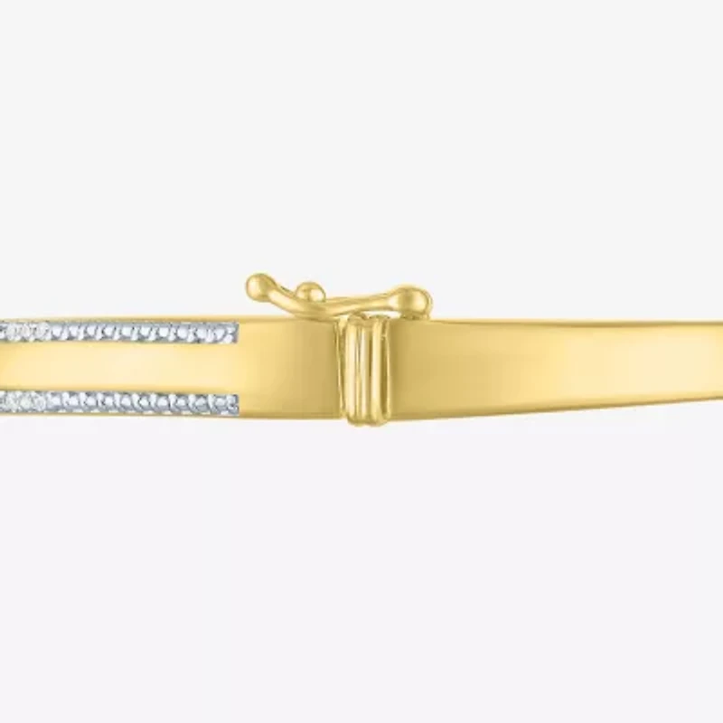 Diamond Addiction (G-H / Si2-I1) Womens 1/2 CT. T.W. Lab Grown White Diamond 14K Gold Over Silver Bangle Bracelet