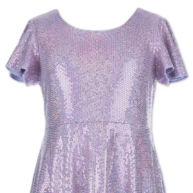 Speechless Big Kid Girls Short Sleeve Flutter A-Line Dress