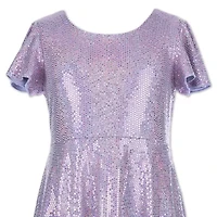 Speechless Big Kid Girls Short Sleeve Flutter A-Line Dress