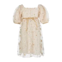 Speechless Little & Big Kid Girls Elbow Sleeve Puffed Babydoll Dress