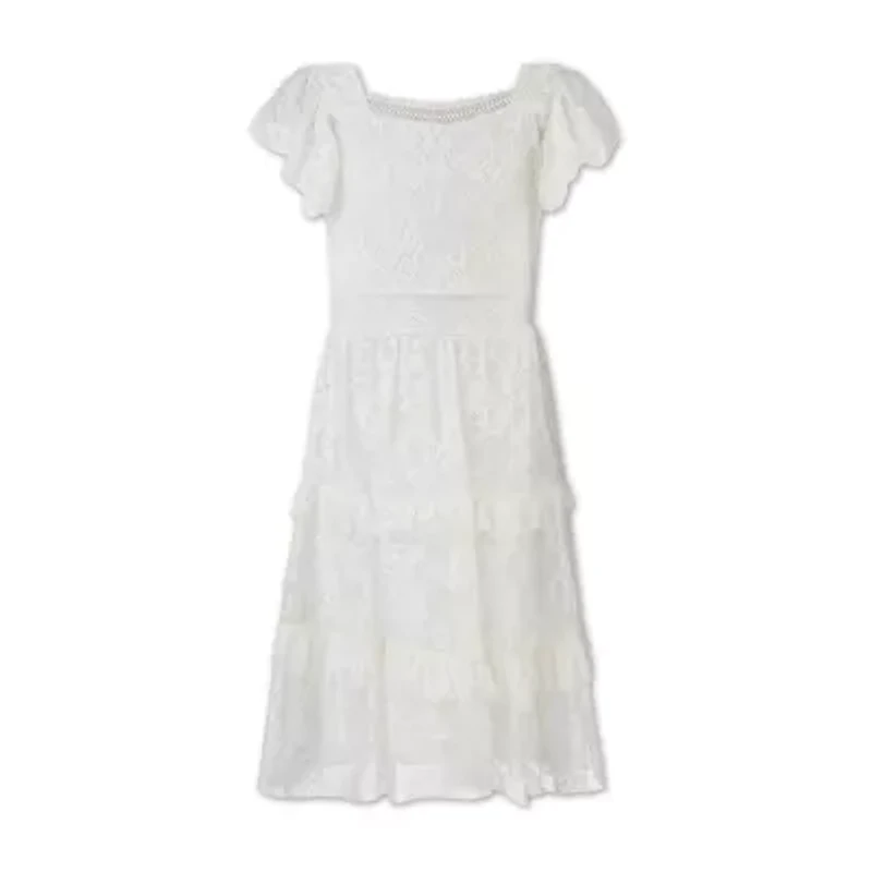 Speechless Big Kid Girls Short Sleeve A-Line Dress